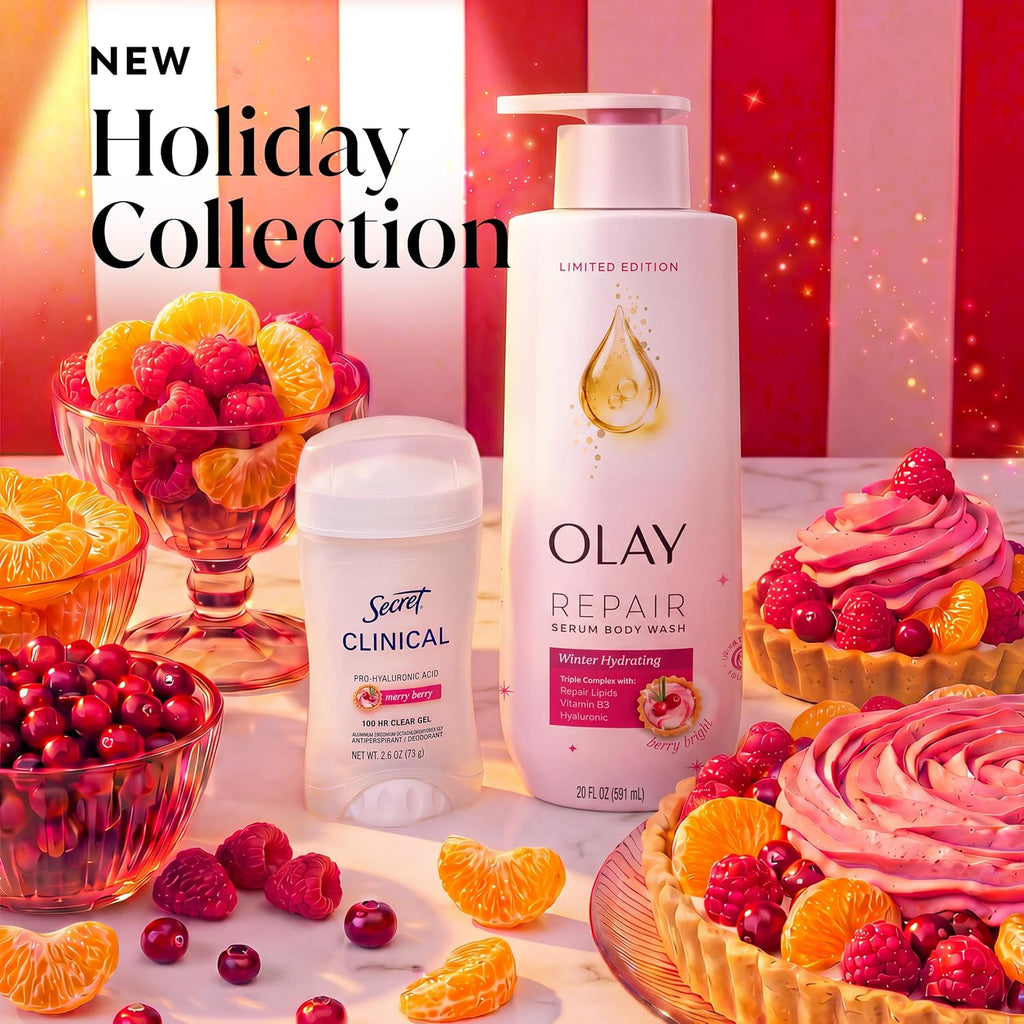 Olay | Body Wash Repair Serum Hyaluronic Acid Niacinamide Repair Lipids Berry Bright Limited Edition — 20 fl oz