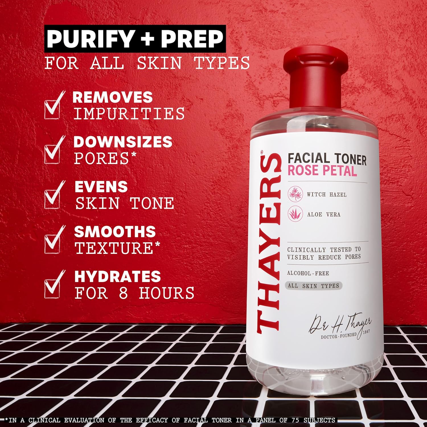 THAYERS Alcohol-Free Rose Petal Witch Hazel Facial Toner – 12 oz