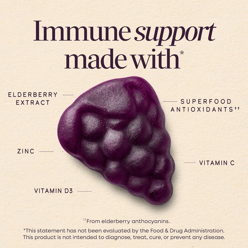 Nature’s Way Sambucus Elderberry Immune Support Gummies – 60 Gummies