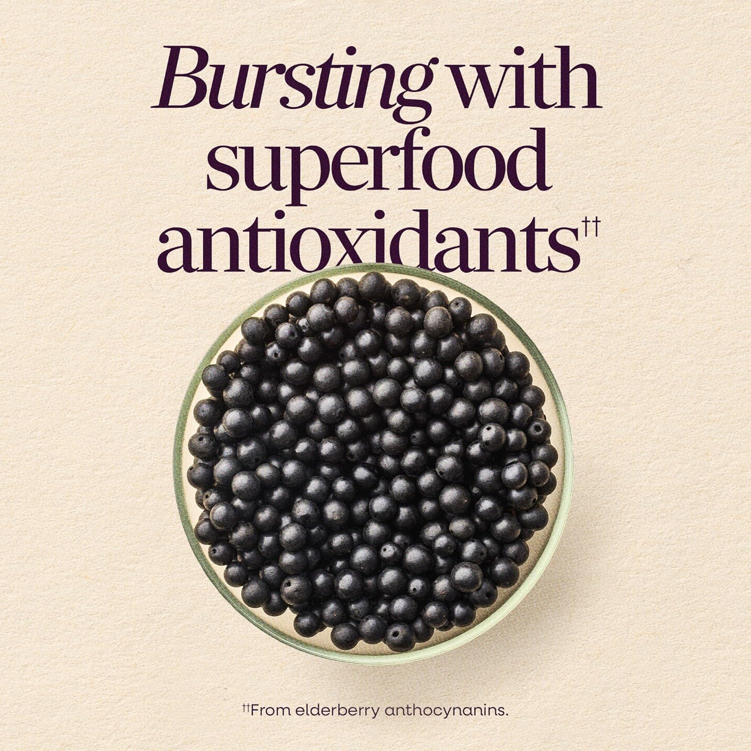 Nature’s Way Sambucus Elderberry Immune Support Gummies – 60 Gummies