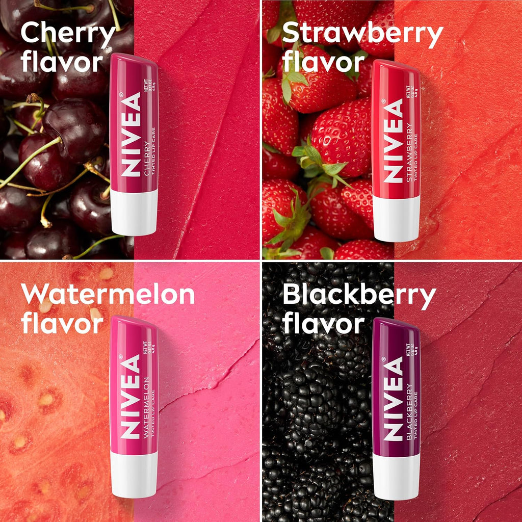 NIVEA Tinted Lip Care Balm Variety Pack