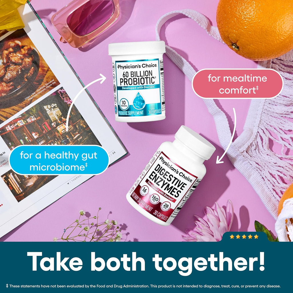 Physician’s Choice Probiotics 60 Billion CFU – 10 Strains (30 Capsules)