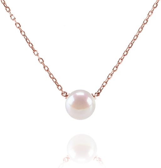 PAVOI - Handpicked AAA+ Freshwater Cultured Single Pearl Necklace Pendant | Gold Necklaces for Women