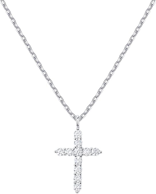 PAVOI - 14K Gold Plated Cubic Zirconia Cross Necklace for Women | Cross Faith Pendant Necklaces