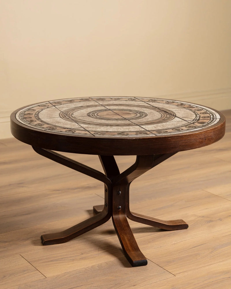<h6><strong>Danish Tile-Top Coffee Table by HM Sofaborde, 1970s</strong></h6>