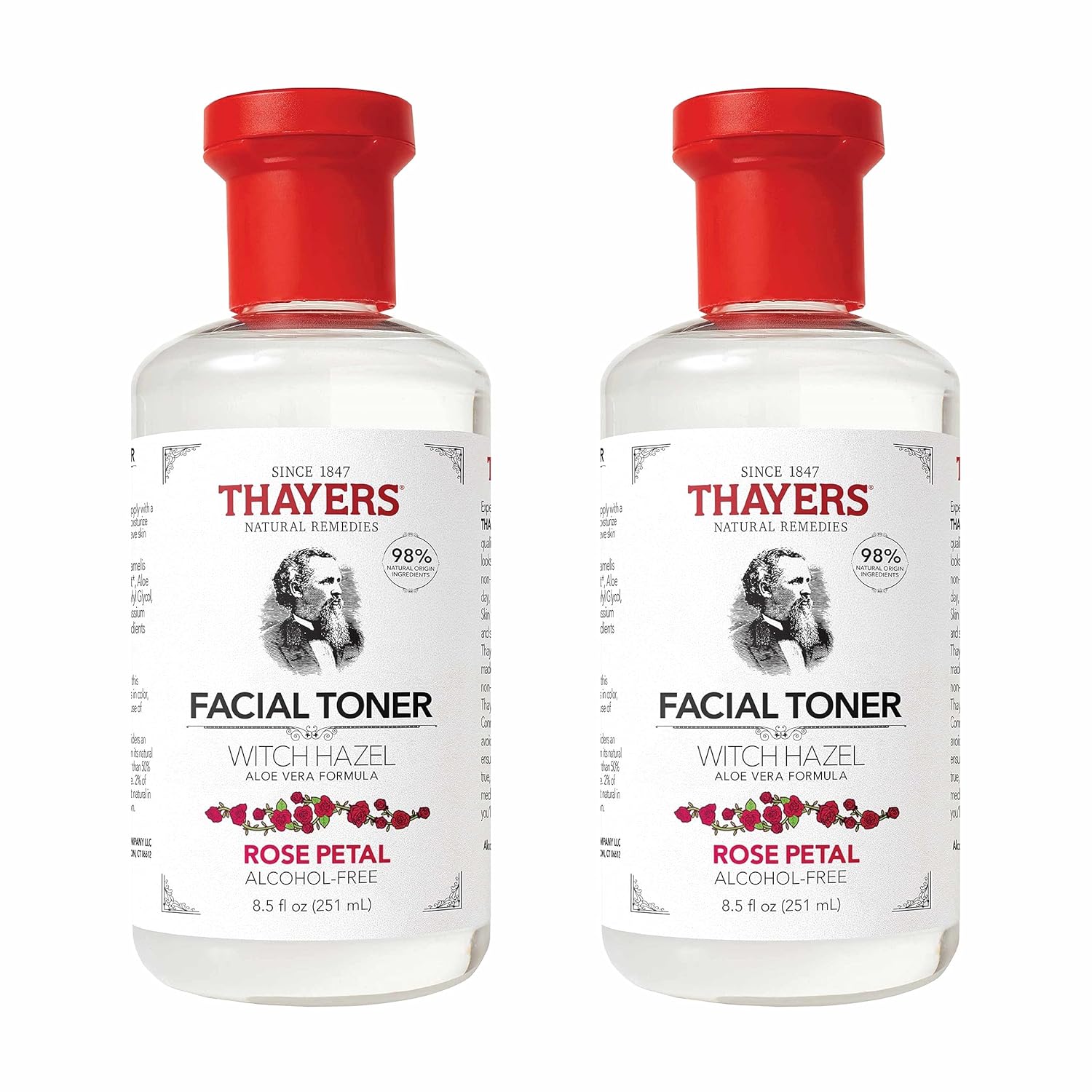 THAYERS Alcohol-Free Rose Petal Witch Hazel Facial Toner – 12 oz