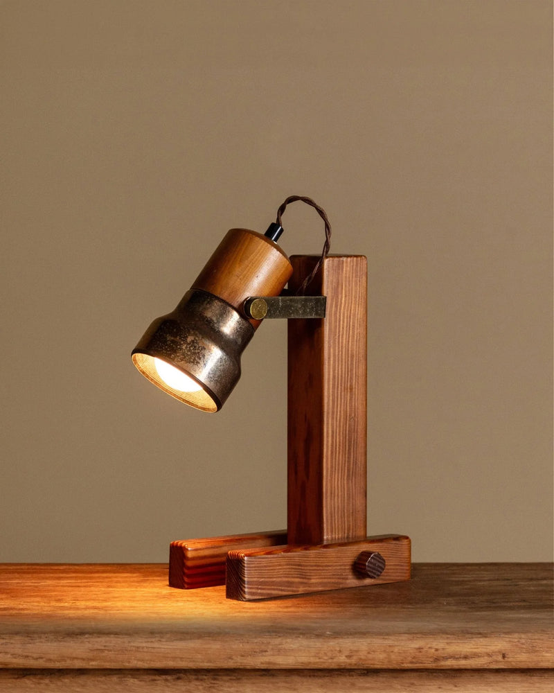 <p><strong>MCM Wood & Metal Desk Lamp, France, 1960's<br/></strong></p>