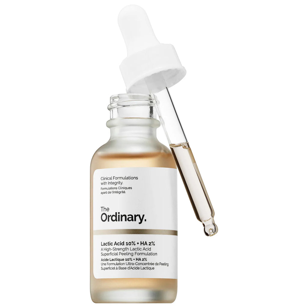 The Ordinary 
Lactic Acid 10% + HA 2% High-Strength Exfoliating Serum for Uneven Texture