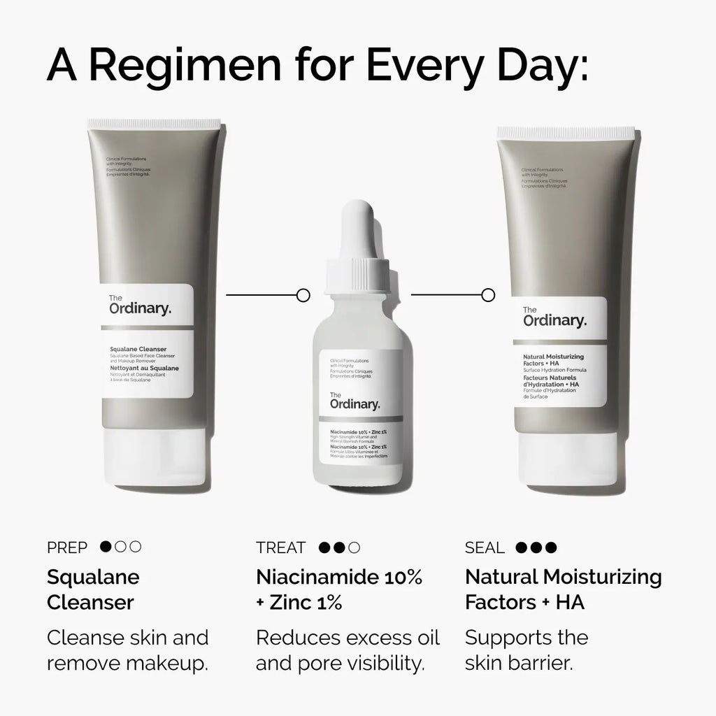 
The Ordinary 
Niacinamide 10% + Zinc 1%  Serum for Oily Skin