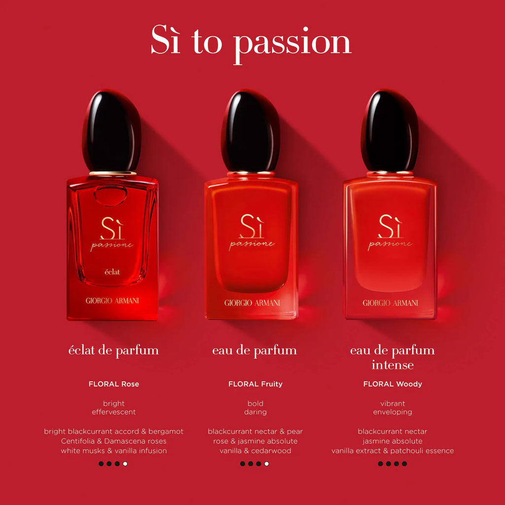Armani Beauty 
Sì Passione Eau de Parfum with Vanilla & Pear and Blackcurrant