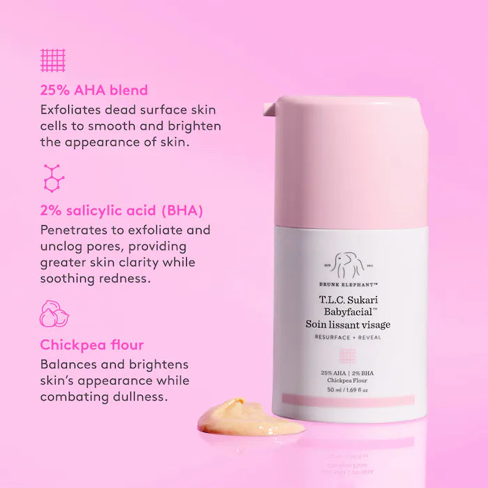 Drunk Elephant - T.L.C. Sukari Babyfacial™ AHA + BHA Mask