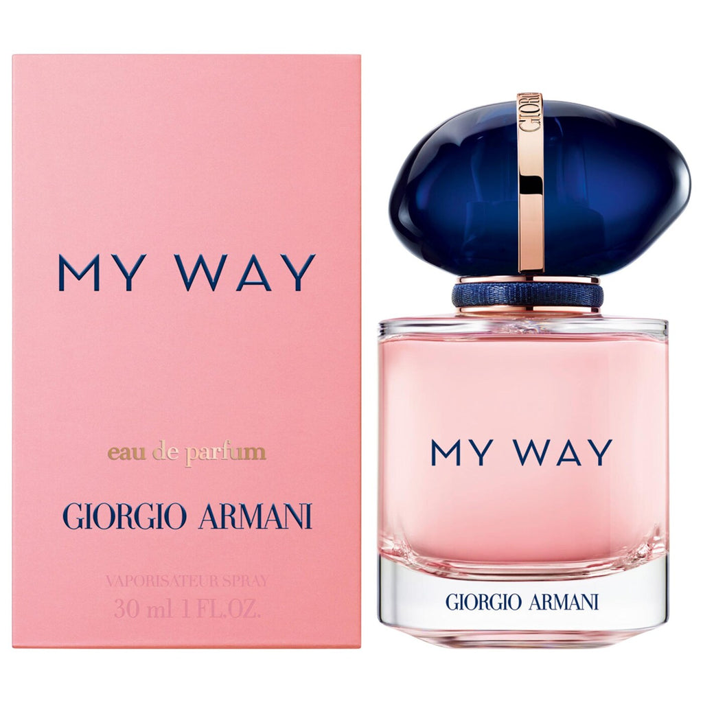 Giorgio Armani 'My Way' perfume bottle and packaging on a white background