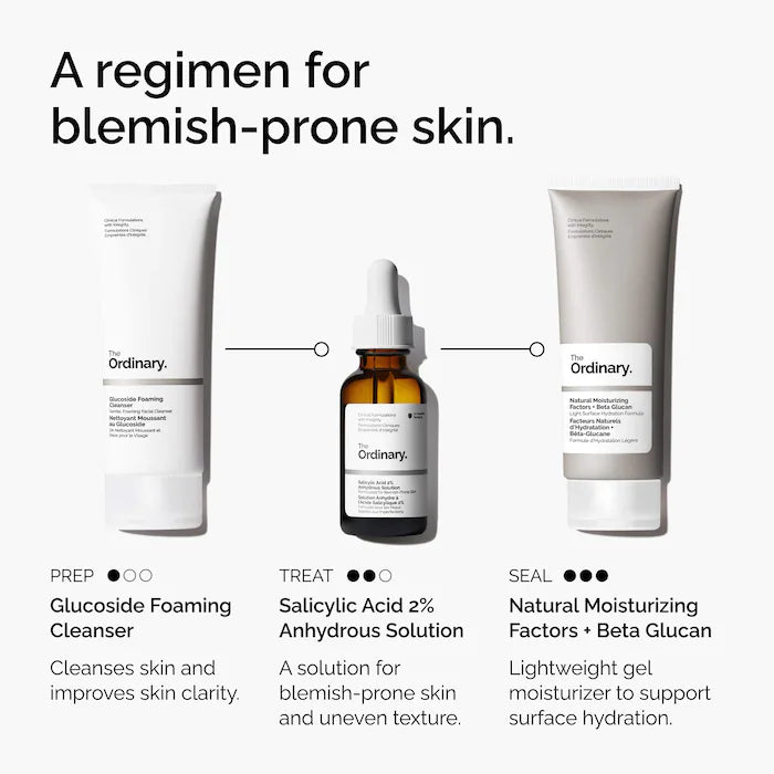 
The Ordinary 
Salicylic Acid 2% Anhydrous Solution, Gentle Exfoliating Serum for Blemishes