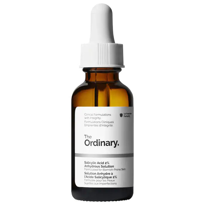 
The Ordinary 
Salicylic Acid 2% Anhydrous Solution, Gentle Exfoliating Serum for Blemishes