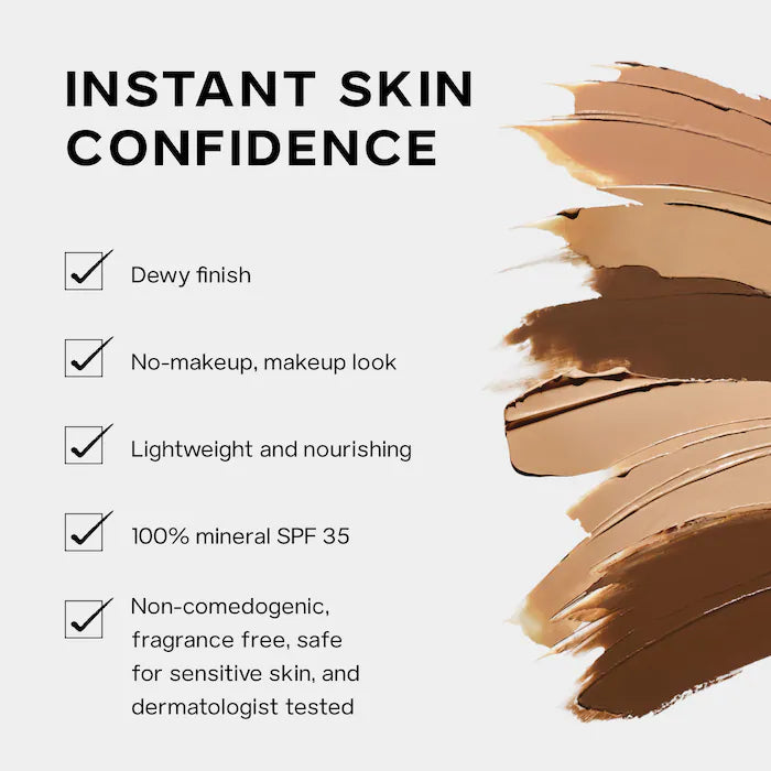 Saie - Slip Tint – Lightweight Tinted Moisturizer with Mineral Zinc SPF 35 and Hyaluronic Acid