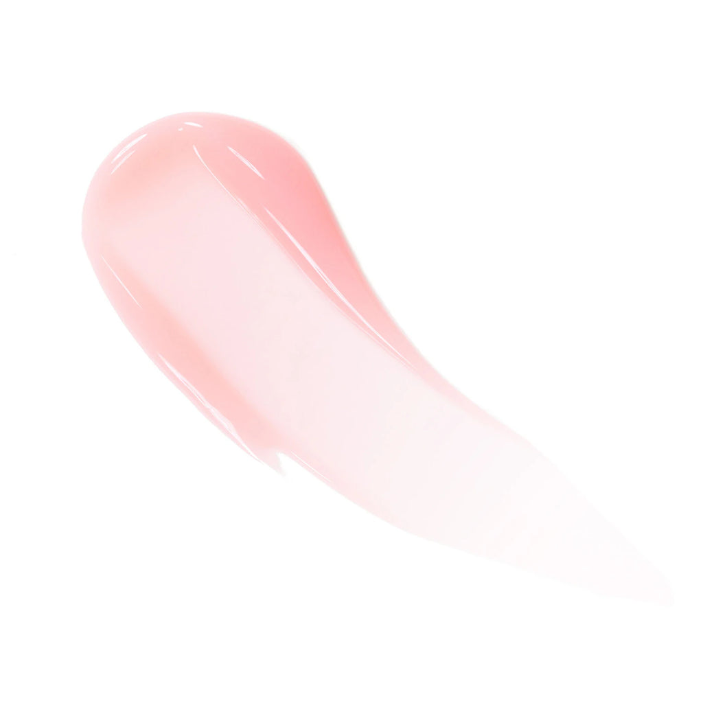 Pink nail polish swatch on a white background