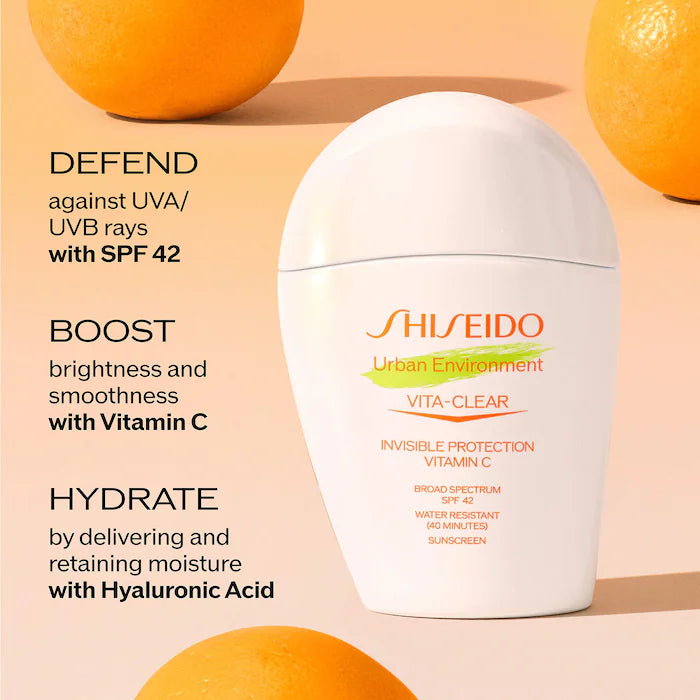 Shiseido - Urban Environment Vita-Clear SPF 42 Face Sunscreen with Vitamin C