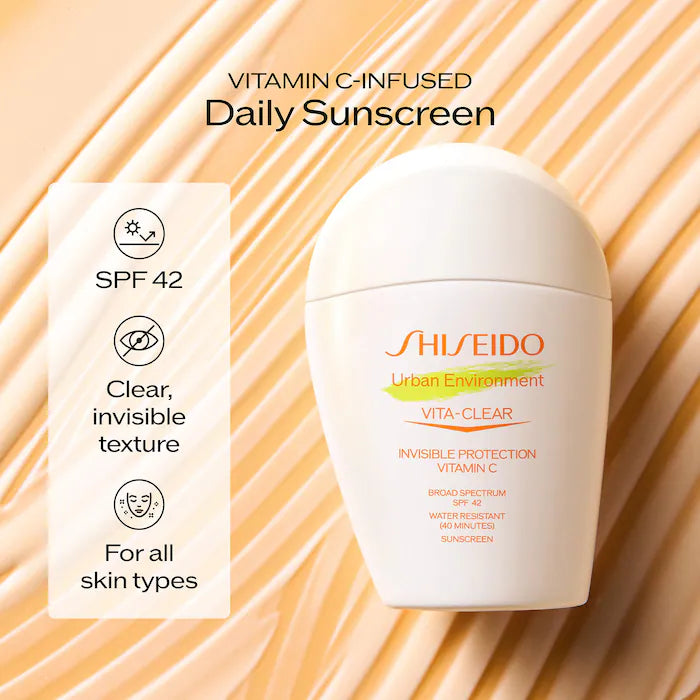 Shiseido - Urban Environment Vita-Clear SPF 42 Face Sunscreen with Vitamin C