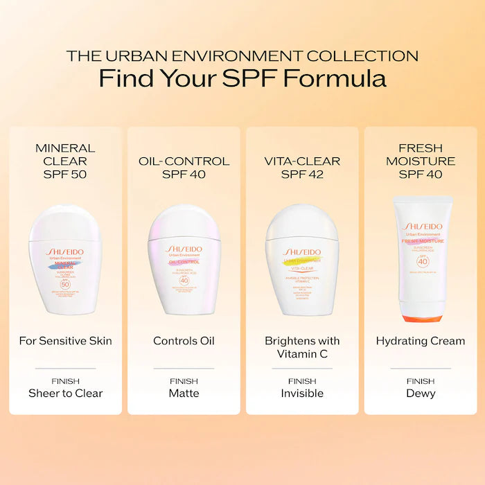 Shiseido - Urban Environment Vita-Clear SPF 42 Face Sunscreen with Vitamin C