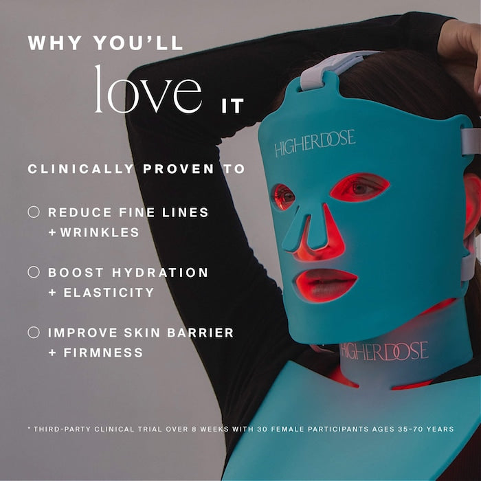 HigherDOSE - Red Light Face Mask for Fine Lines & Glowing Skin