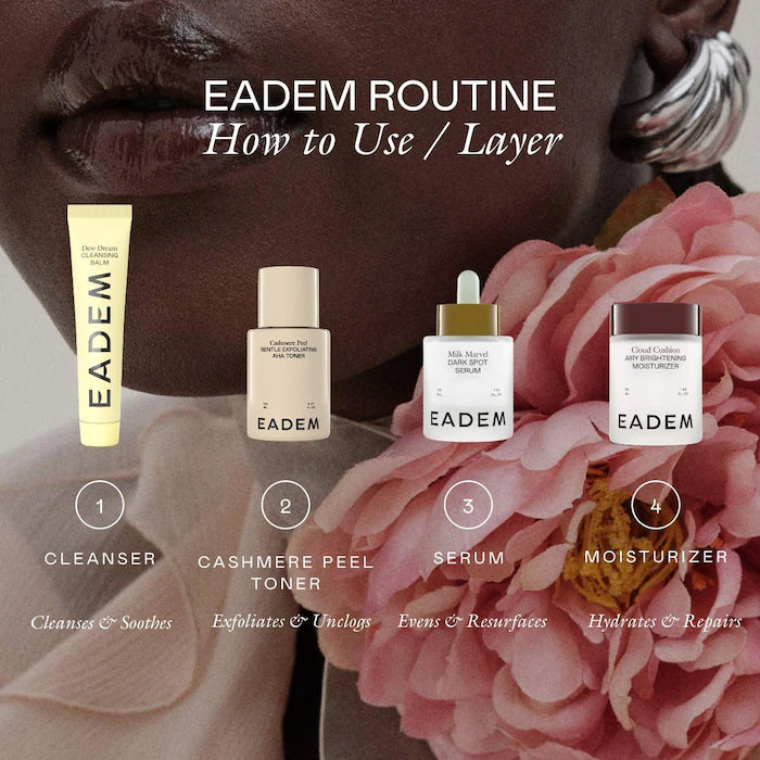 EADEM - Cashmere Peel Milky Exfoliant & Hydrating Essence — Daily AHA + PHA Formula with 9% Azelaic, Lactic & Tranexamic Acids