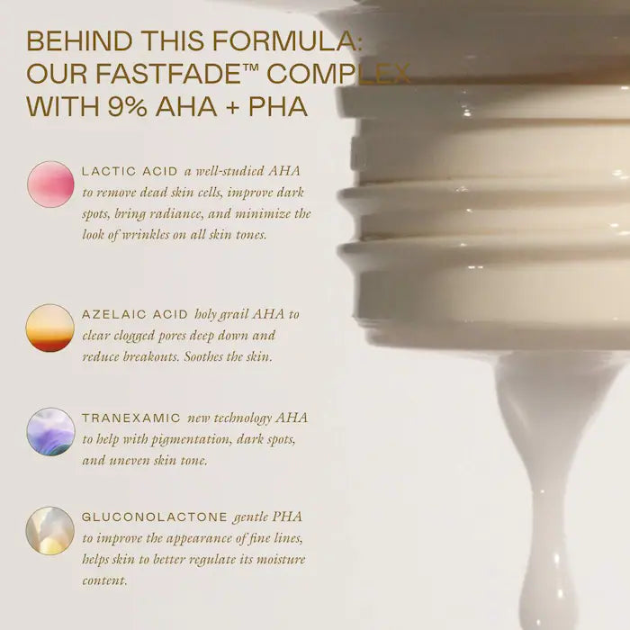 EADEM - Cashmere Peel Milky Exfoliant & Hydrating Essence — Daily AHA + PHA Formula with 9% Azelaic, Lactic & Tranexamic Acids