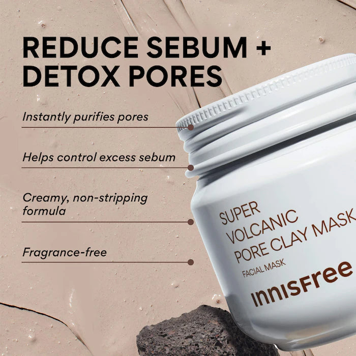 Super Volcanic Pore Detoxing Clay Mask with AHAs + Oil Control
