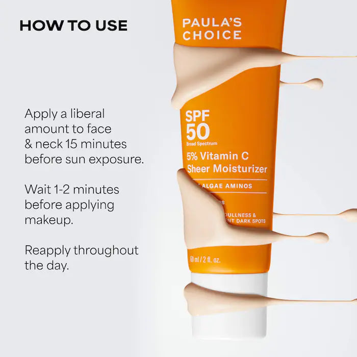 Paula's Choice - 5% Vitamin C Sheer Facial Moisturizer SPF 50