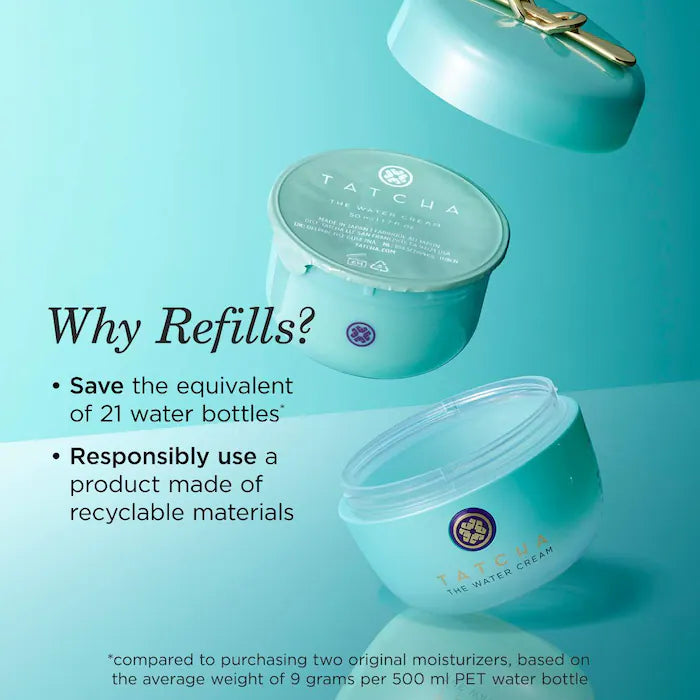 Tatcha  The Water Cream Oil-Free Pore Minimizing Refillable Moisturizer