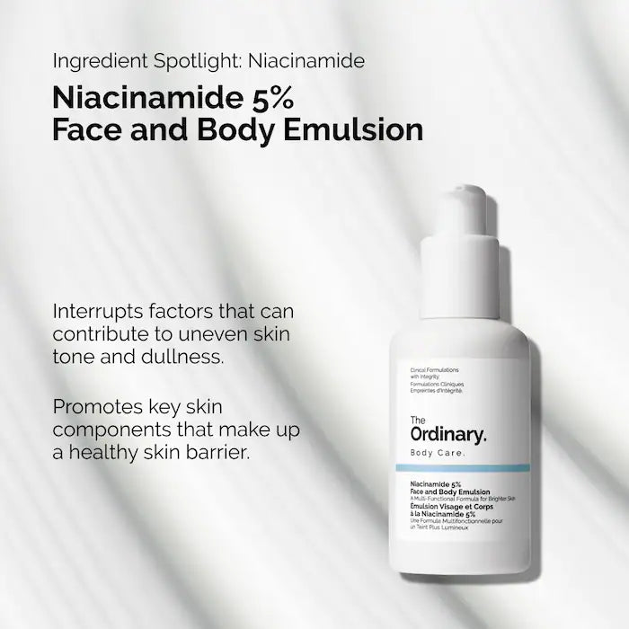  The Ordinary - Niacinamide 5% Face and Body Emulsion for Dark Spots & Uneven Tone