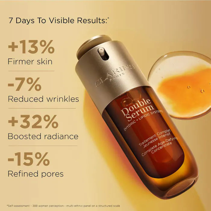Clarins - DOUBLE SERUM® To Firm, Boost Radiance & Refine Pores