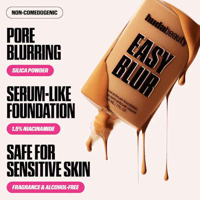 HUDA BEAUTY - Easy Blur Natural Airbrush Foundation with Niacinamide