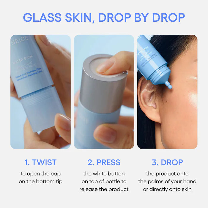 LANEIGE - Water Bank Aqua Facial Serum BHA + AHA - Gently Exfoliate, Hydrate & Glow