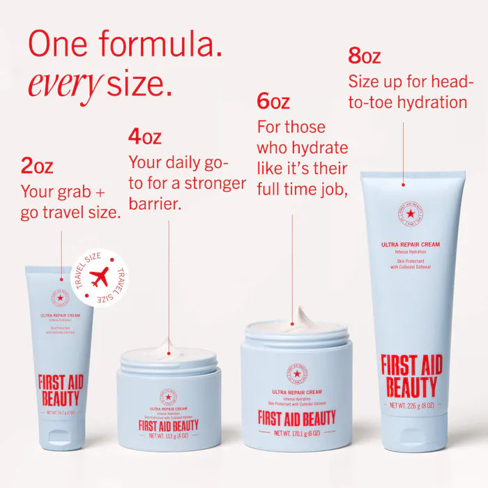 First Aid Beauty  Ultra Repair® Cream Intense Hydration – Face and Body Moisturizer for Skin Repair