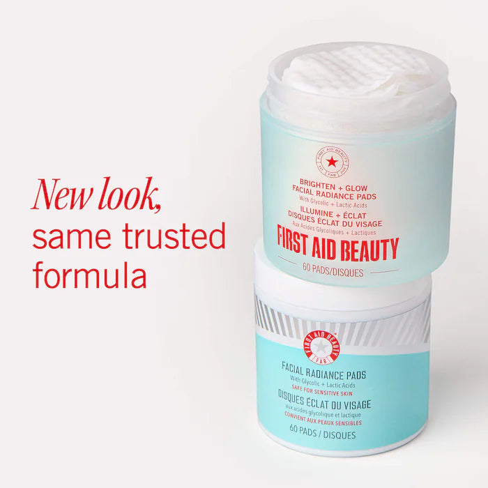 First Aid Beauty - Brighten + Glow Facial Radiance Pads with Glycolic + Lactic Acids
