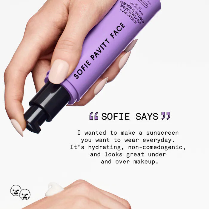 SOFIE PAVITT FACE - Screentime Non-Comedogenic Hydrating Sunscreen SPF 30