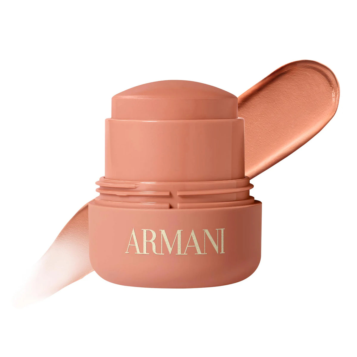 Armani makeup product with open lid on a white background